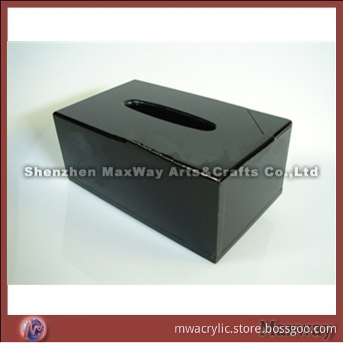 Black Cubical High Grade Acrylic/Lucite Napkin Box/Case